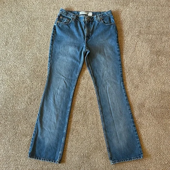 Vintage GAP Factory Bootcut Jeans Sz 14 Long 34L 100% Cotton VG/EUC - Picture 1 of 9